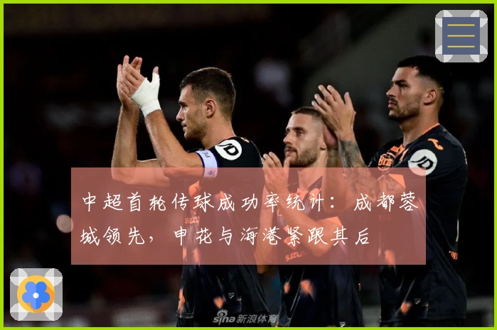 中超首轮传球成功率统计：成都蓉城领先，申花与海港紧跟其后